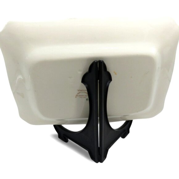 ROYAL STAFFORDSHIRE AJ Wilkinson Rectangular Ceramic Plate Floral Design 13" - Picture 3 of 9